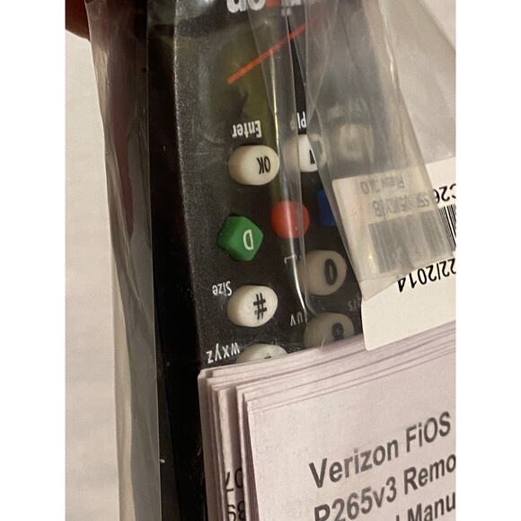 Verizon Fios TV P265v3 RC New in Sealed Bag, with instructions and batteries - Picture 7 of 8